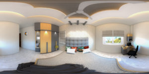 VR view of bedroom