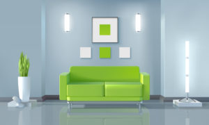 Living Room sofa green colour