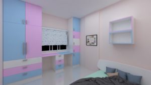 colourful bedroom interior