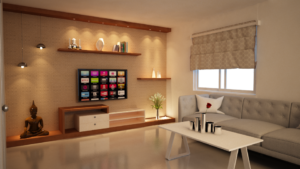 Living room minimalist interior