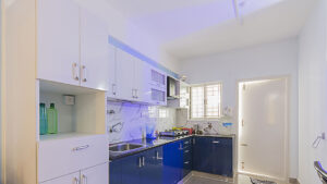 kitchen interior blue