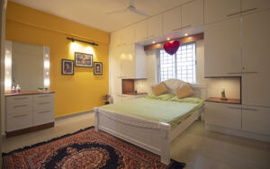 Bedroom interiors yellow