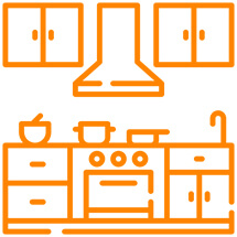 Modular kitchen infography