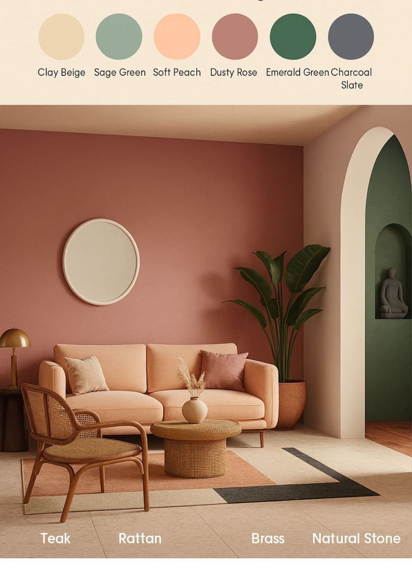 best 2026 interior colour palette trends for Indian homes with modern finishes
