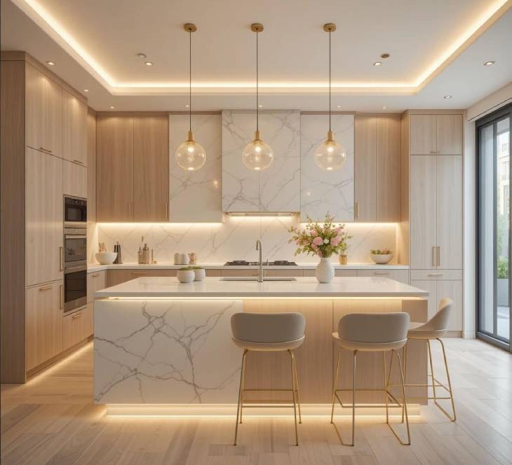 Interior lighting design for modern home in Bangalore