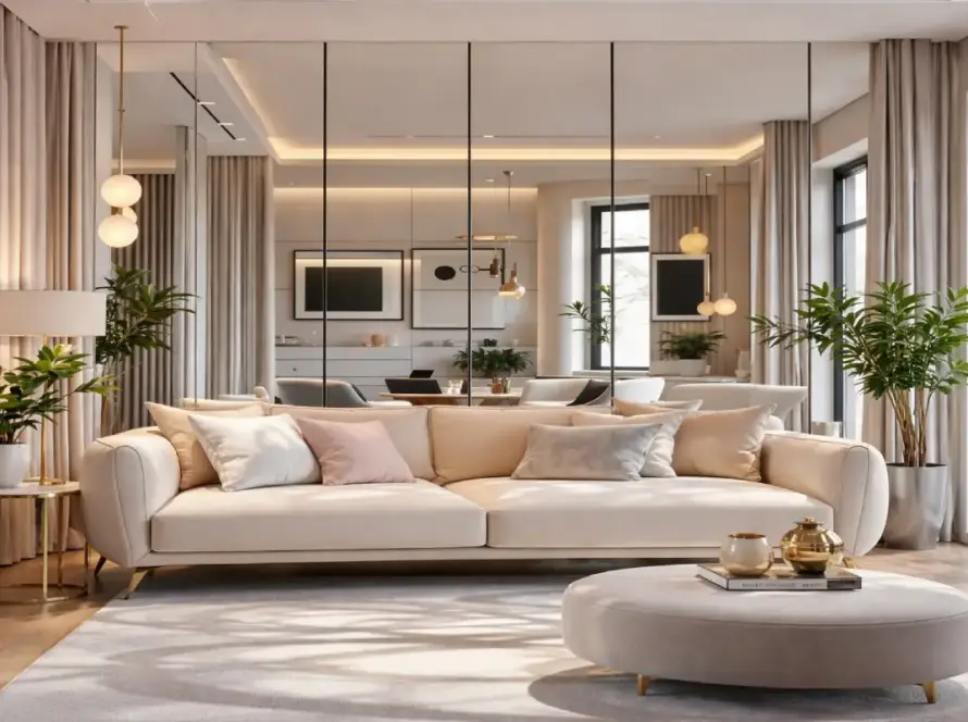 lighting to make small homes look bigger with layered living room lighting