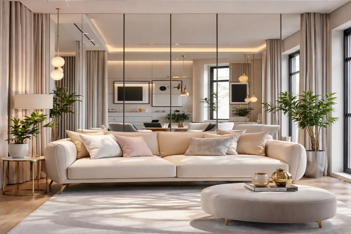 lighting to make small homes look bigger with layered living room lighting