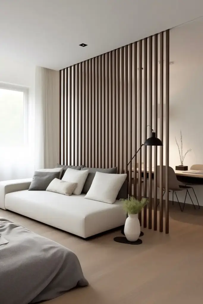 Creative Unique Partition Design: Stylish Ways to Divide Modern Home Spaces 1 creative unique partition design for modern home interior
wooden slat partition design for modern living room interior