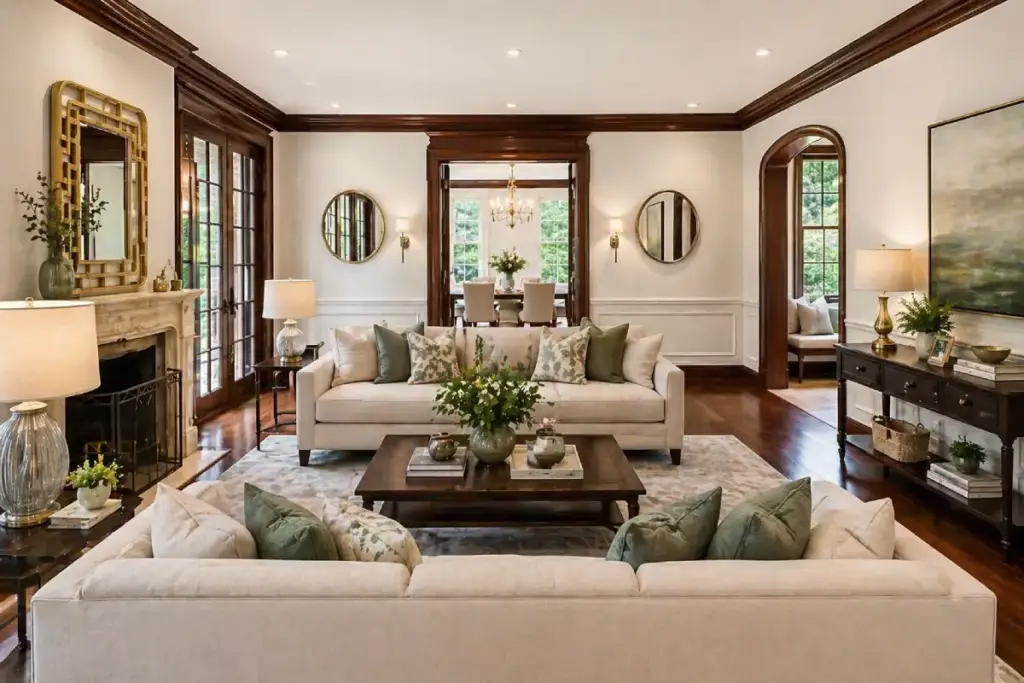 architects and interior designers in Bangalore classic modern living room interior styling