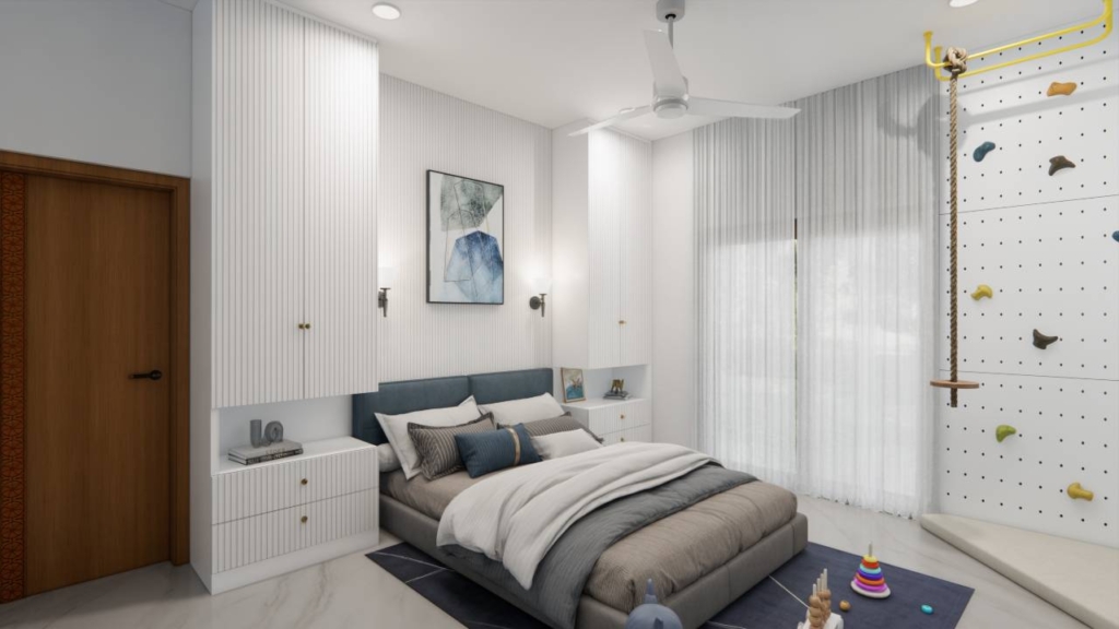 Budget-friendly 2BHK interior design in Bangalore with modular kitchen, living room, and smart storage solutions